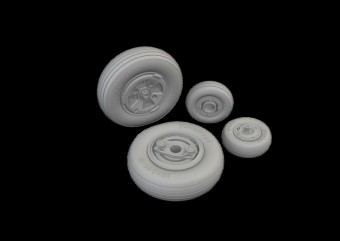 Eduard 648996 Gannet wheels AIRFIX 1:48