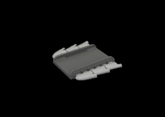 Eduard 672423 Spitfire Mk.I/II/V three-stacks exhaust rounded PRINT for IBG 1:72