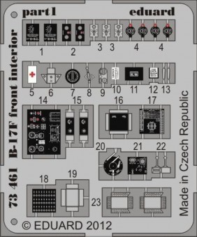 Eduard 73461 B-17F front interior for Revell 1:72