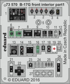 Eduard 73570 B-17G front interior for Airfix 1:72