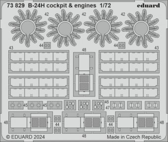 Eduard 73829 B-24H cockpit & engines 1:72