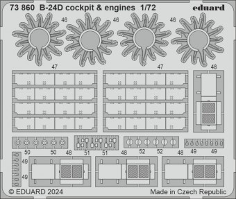 Eduard 73860 B-24D cockpit & engines for Airfix 1:72