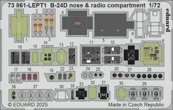 Eduard 73861 B-24D nose & radio compartment for Airfix 1:72