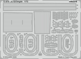 Eduard Accessories 73875 Ju 52/3mg4e for Airfix 1:72