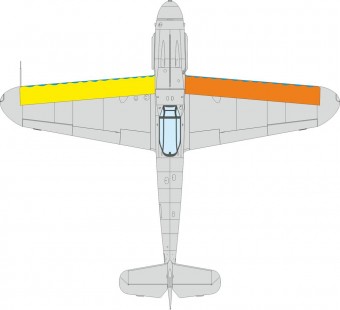 Eduard CX676 Bf 109G wings leading edge wavy lines 1:72