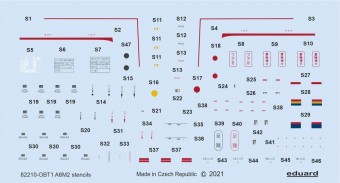 Eduard D48098 A6M2 stencils 1/48 EDUARD 1:48