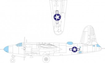Eduard EX1046 B-26B Marauder national insignia ICM 1:48