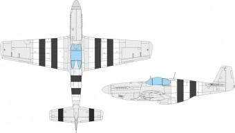 Eduard EX1119 P-51B/C D-day stripes EDUARD 1:48