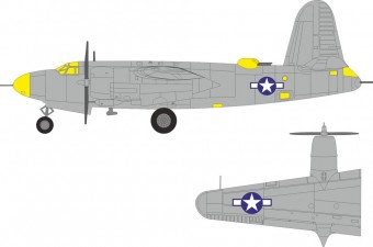 Eduard EX1138 B-26F Marauder US national insignia ICM 1:48