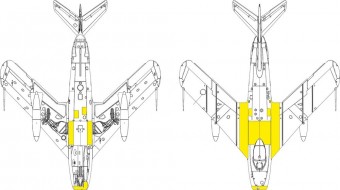Eduard Accessories EX1192 MiG-17F surface panels for Kinetic 1:48