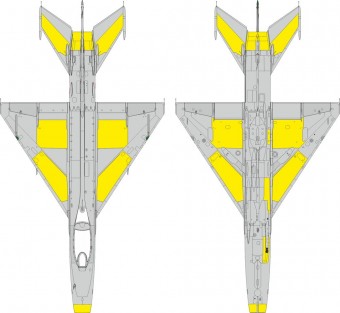 Eduard Accessories EX1193 MiG-21F surface panels for Eduard 1:48