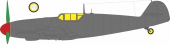 Eduard Accessories EX1195 Bf 109G-6 late framed canopy Tface for Tamiya 1:48