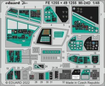 Eduard FE1255 Mi-24D for TRUMPETER 1:48