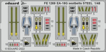 Eduard FE1269 EA-18G seatbelts STEEL 1:48