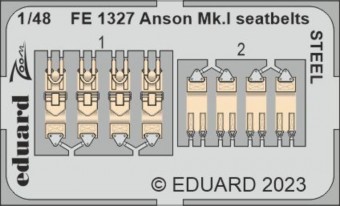 Eduard FE1327 Anson Mk.I seatbelts STEEL for AIRFIX 1:48