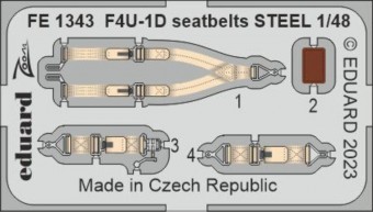 Eduard FE1343 F4U-1D seatbelts STEEL HOBBY BOSS 1:48