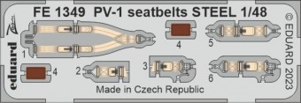 Eduard FE1349 PV-1 seatbelts STEEL ACADEMY 1:48