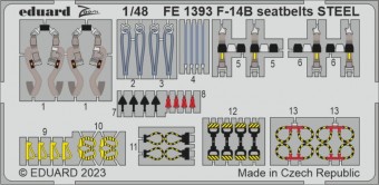 Eduard FE1393 F-14B seatbelts STEEL GREAT WALL HOBBY 1/48
