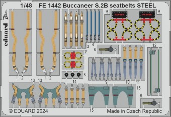 Eduard FE1442 Buccaneer S.2B seatbelts STEEL AIRFIX 1:48
