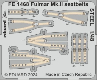 Eduard FE1468 Fulmar Mk.II seatbelts STEEL 1:48