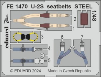 Eduard FE1470 U-2S seatbelts STEEL 1:48