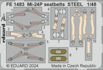 Eduard FE1483 Mi-24P seatbelts STEEL 1:48