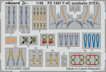 Eduard FE1487 F-4C seatbelts STEEL 1:48