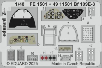 Eduard FE1501 Bf 109E-3 HOBBY BOSS 1:48