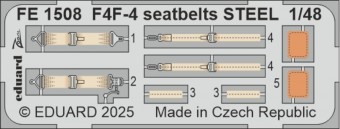 Eduard FE1508 F4F-4 seatbelts STEEL ACADEMY 1:48