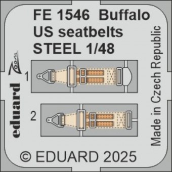 Eduard FE1546 Buffalo US seatbelts STEEL TAMIYA 1:48