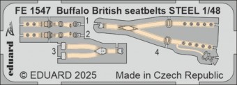 Eduard FE1547 Buffalo British seatbelts STEEL TAMIYA 1:48