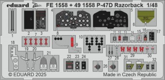 Eduard FE1558 P-47D Razorback for Miniart 1:48