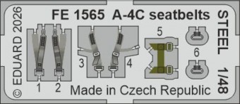 Eduard FE1565 A-4C seatbelts STEEL for Hobby Boss 1:48
