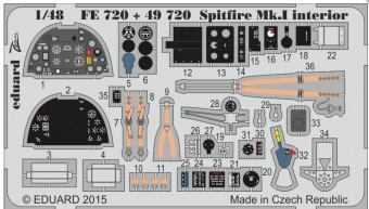 Eduard FE720 Spitfire Mk.I interior S.A. 1/48 for Airfix 1:48