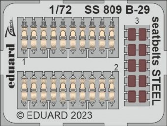 Eduard SS809 B-29 seatbelts STEEL 1/72 HOBBY 2000 / ACADEMY