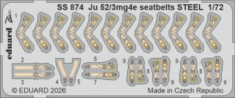 Eduard Accessories SS874 Ju 52/3mg4e seatbelts STEEL for Airfix 1:72
