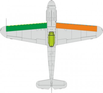 Eduard EX1087 Bf 109G wings leading edge wavy lines 1:48