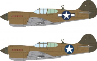 Eduard EX1172 P-40K US national insignia for Eduard 1:48