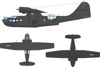 Eduard EX1183 PBY-5A US national insignia (stars & bars) for Eduard / Revell 1:48