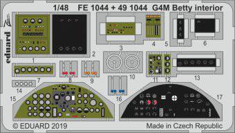 Eduard FE1044 G4M Betty interior for Tamiya 1:48