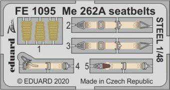 Eduard FE1095 Me 262A seatbelts Steel for Hobby Boss 1:48