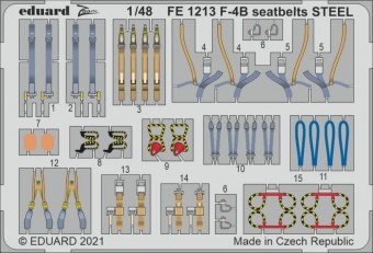 Eduard FE1213 F-4B seatbelts STEEL for TAMIYA 1:48