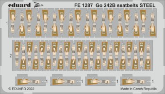 Eduard FE1287 Go 242B seatbelts STEEL 1:48