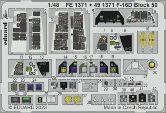 Eduard FE1371 F-16D Block 50 KINETIC 1:48