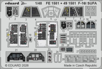 Eduard FE1581 F-16I SUFA for Great Wall Hobby 1:48