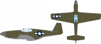 Eduard JX353 P-51B US national insignia for Eduard 1:32