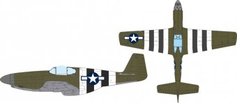 Eduard JX354 P-51B US national insignia & D-Day stripes for Eduard 1:32