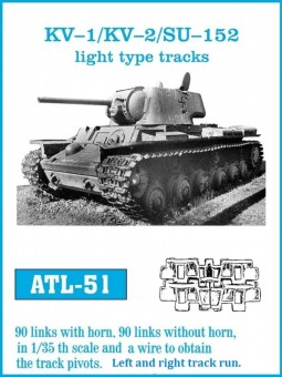 Friulmodel ATL-051 KV-I/ KV-II, Light type track 1:35