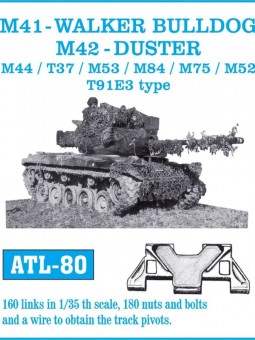 Friulmodel ATL-080 M41 Walker Bulldog, M42 Duster, M44/ T37/ M53/ M84/ M75/ M52/ T91E3 1:35