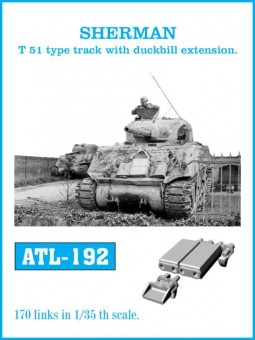 Friulmodel ATL-192 SHERMAN T-51 type track with duckbill extension. 1:35